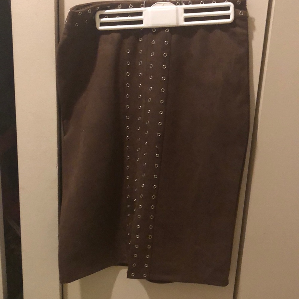 Dark brown essentials sioni skirt